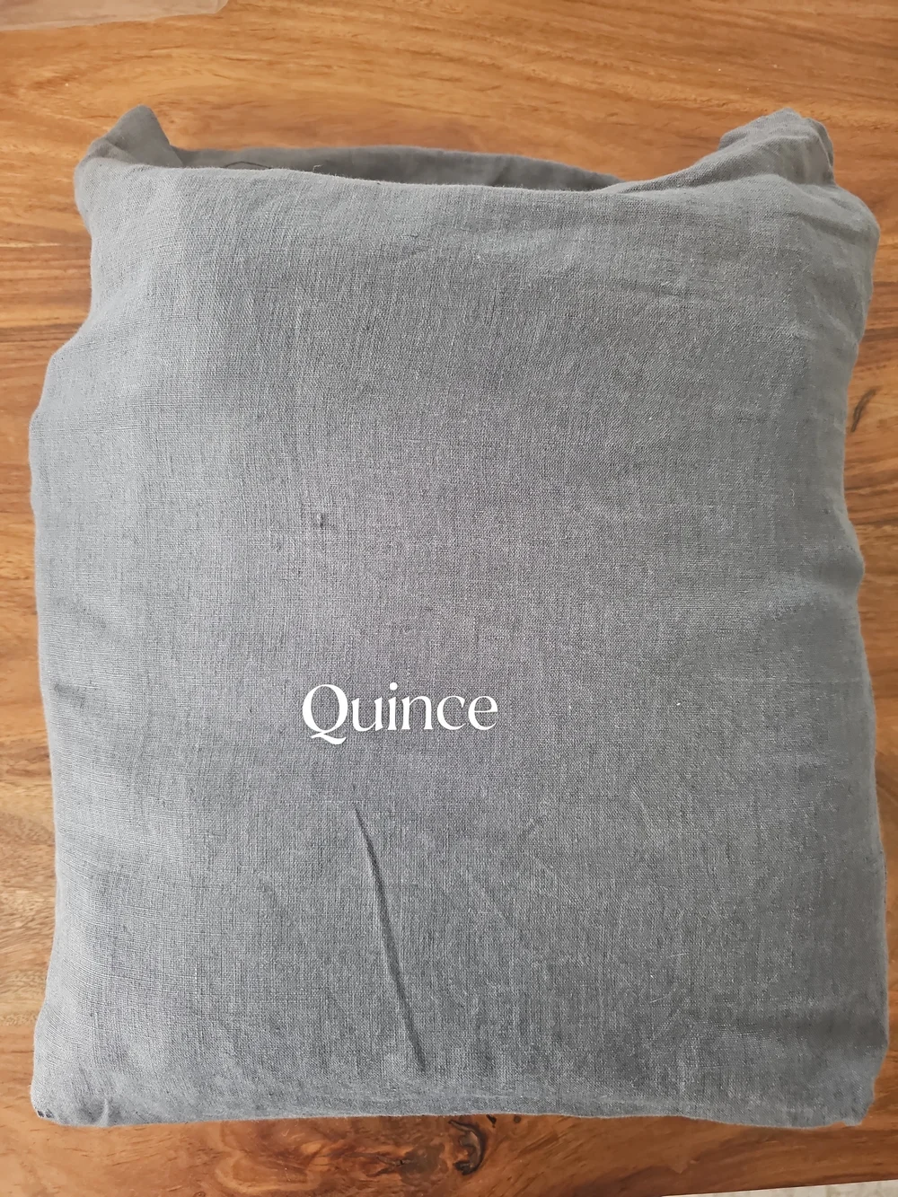 QUINCE European Linen Duvet Cover Set In Charcoal Grey In Full / Queen, New!